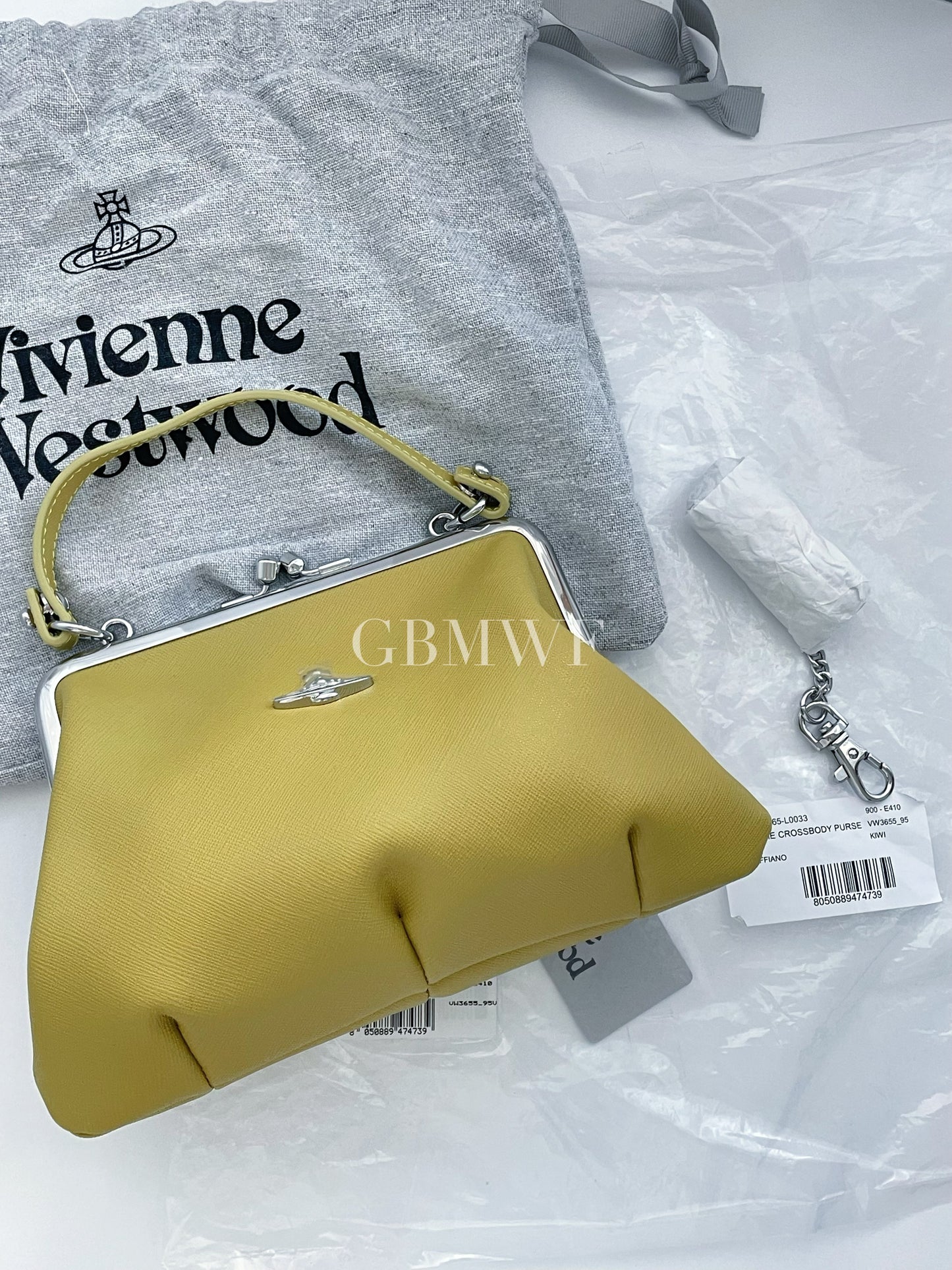 Vivienne Westwood Granny Frame Saffiano Leather Bag Kiwi