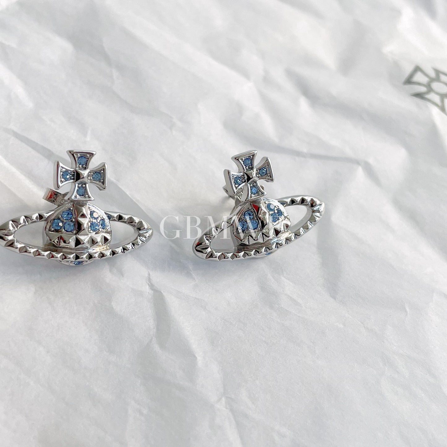 Vivienne Westwood Mayfair Studs Earrings Blue/Silver