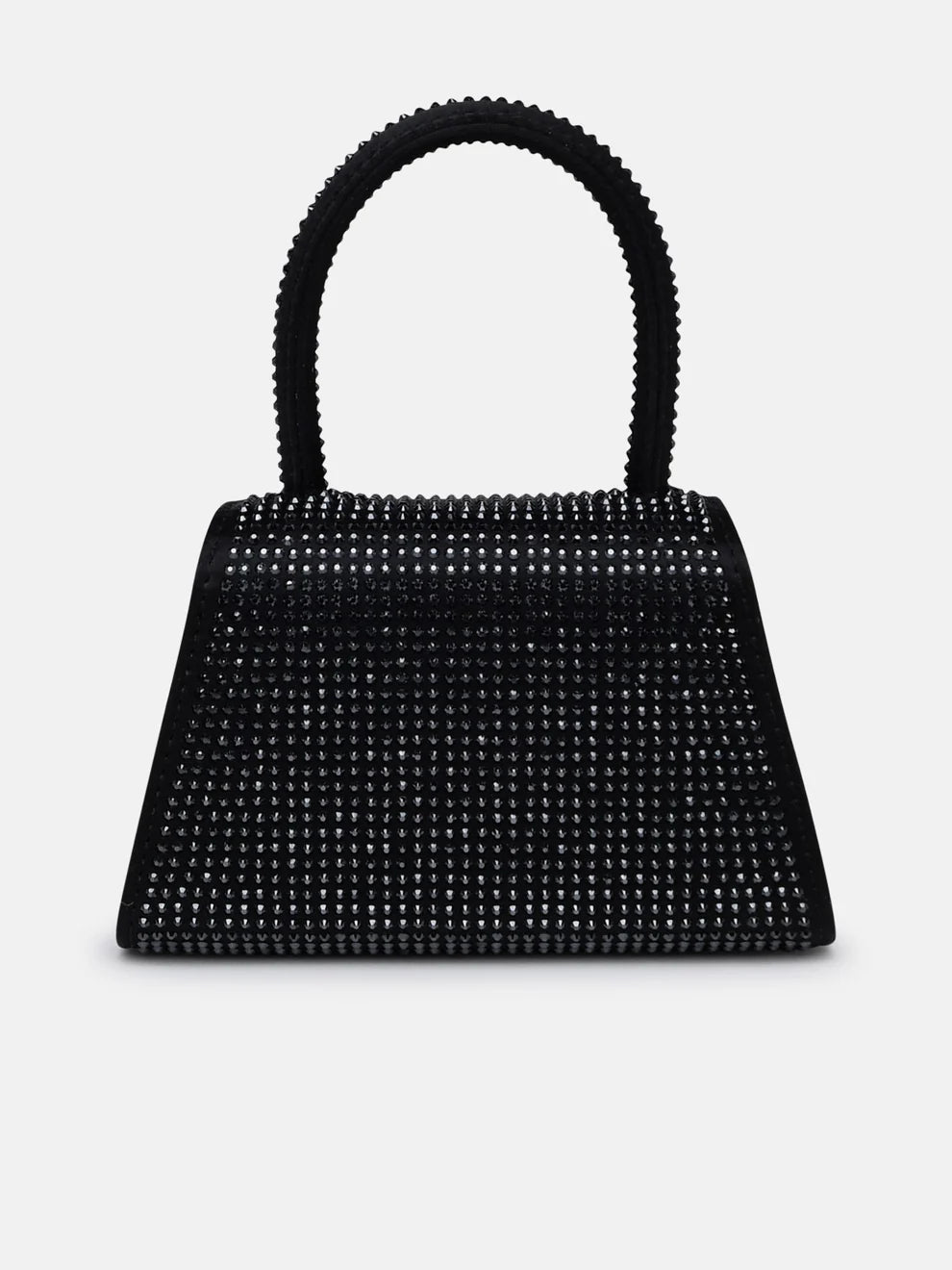 Self-portrait BLACK RHINESTONE MICRO BOW BAG