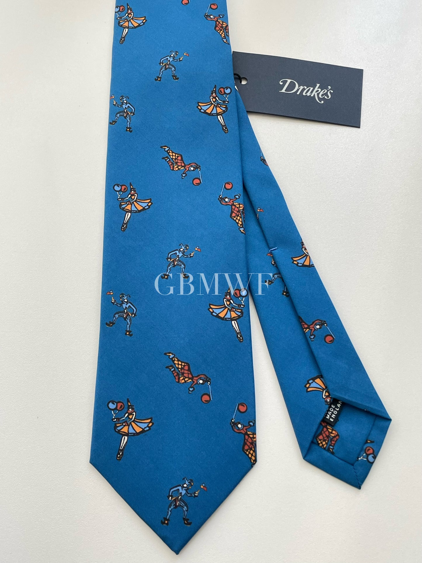 Drakes Handmade Tipped Silk Tie With Tag Circus Limited Edition