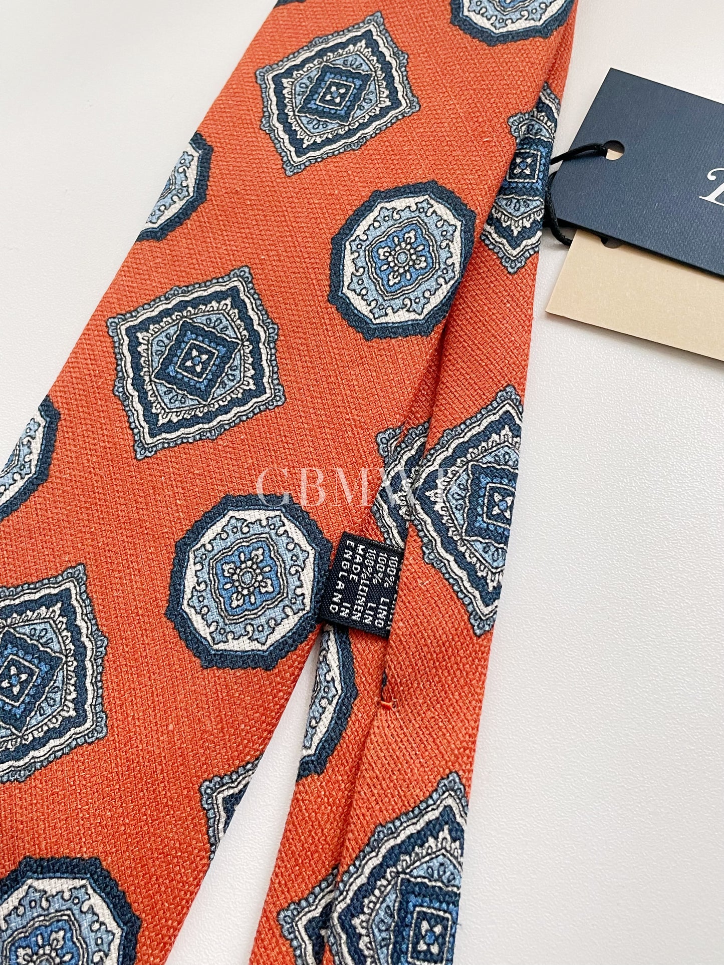 New Drakes Hand-rolled Edge Silk Handmade Tie With Tag