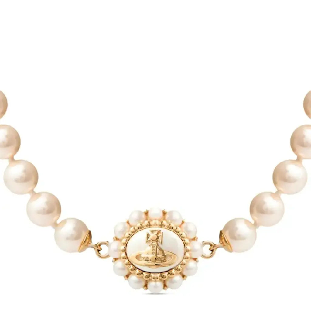 Vivienne Westwood Amaya Large Pearl Gold necklace W1